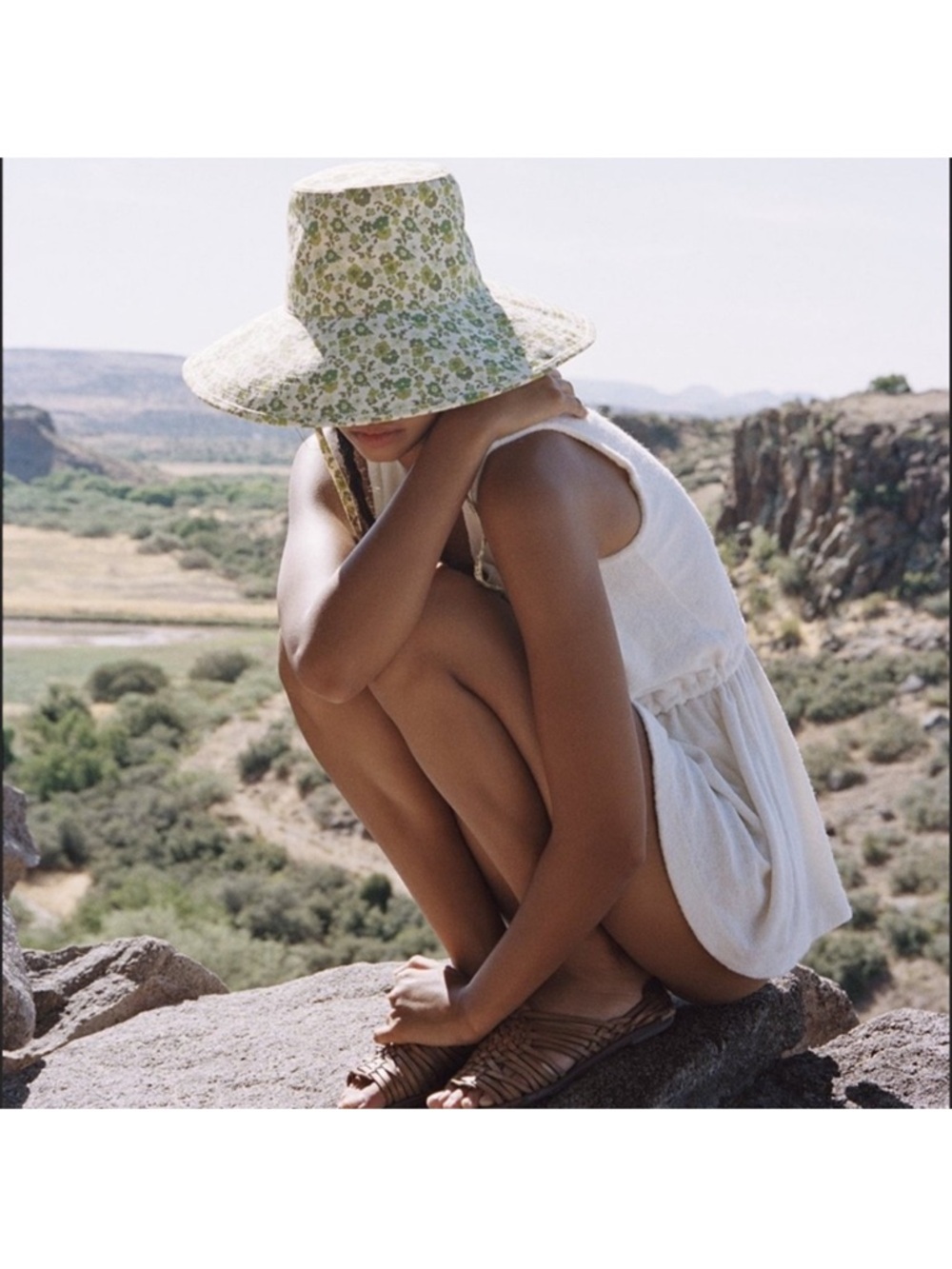 Lack Of Color Holiday Bucket Hat - Ivy Bloom Green Floral on Garmentory